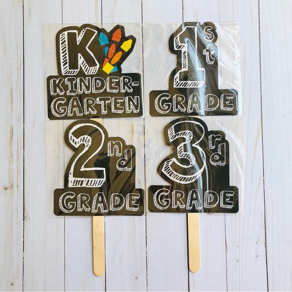 Back To School Grade Sticks 4 pc - Picture 1 of 9